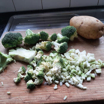 Broccoli met zalm en mosterdsaus 2