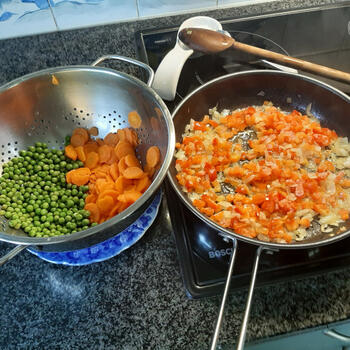 Couscous met groentjes en gepaneerde kipfilet 3