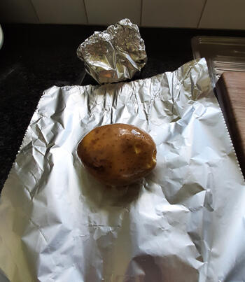 Gevulde aardappelen met zalm in roomsaus 2