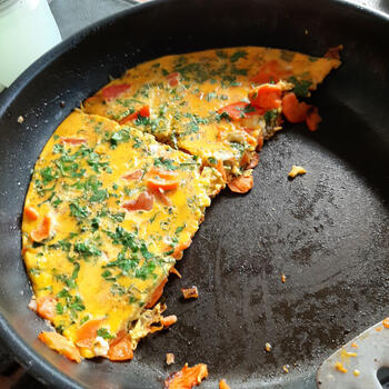 Omelet met wortelen en bleekselder 7