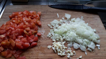 Ovenschotel met vis, tomaat en paprikasaus 3