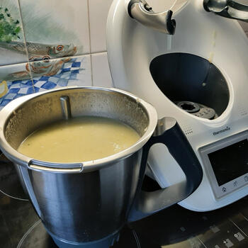 Thermomixrecept: Bleekseldersoep met grijze garnalen 4